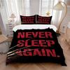 3-teiliges A Nightmare on Elm Street Bettwäsche-Set, Weiche Polyester-Bettbezug und Kissenbezüge Maschinenwaschbar Für alle Jahreszeiten geeignet 61