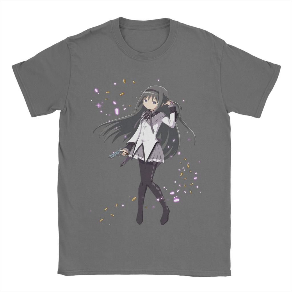 Unisex Mahou Shoujo Homura Akemi T Shirt Madoka Magica Anime Pure Cotton Clothes Vintage Short Sleeve Round Neck Tees TShirt