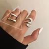 925 Sterling Silver Trend Arched Wide Ring For Female Geometry Punk Design Jewelry Asymmetric Gift Dropshipping