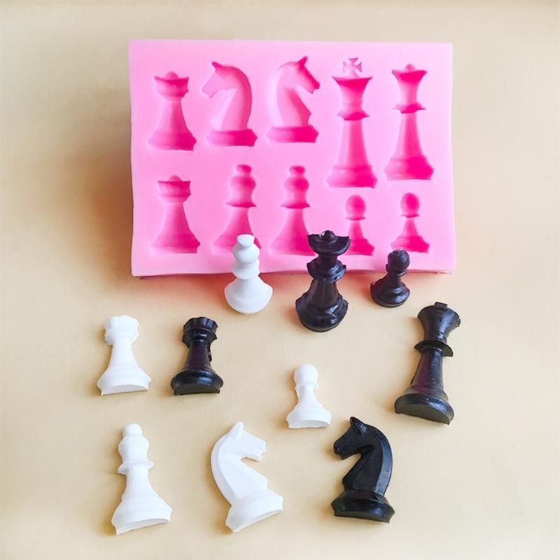 

3D Chess Shaped Silicone Molds for Epoxy Resin Candle Soap Candy Fondant Chocolate Cookie Silicone Molds for Cake Baking 1