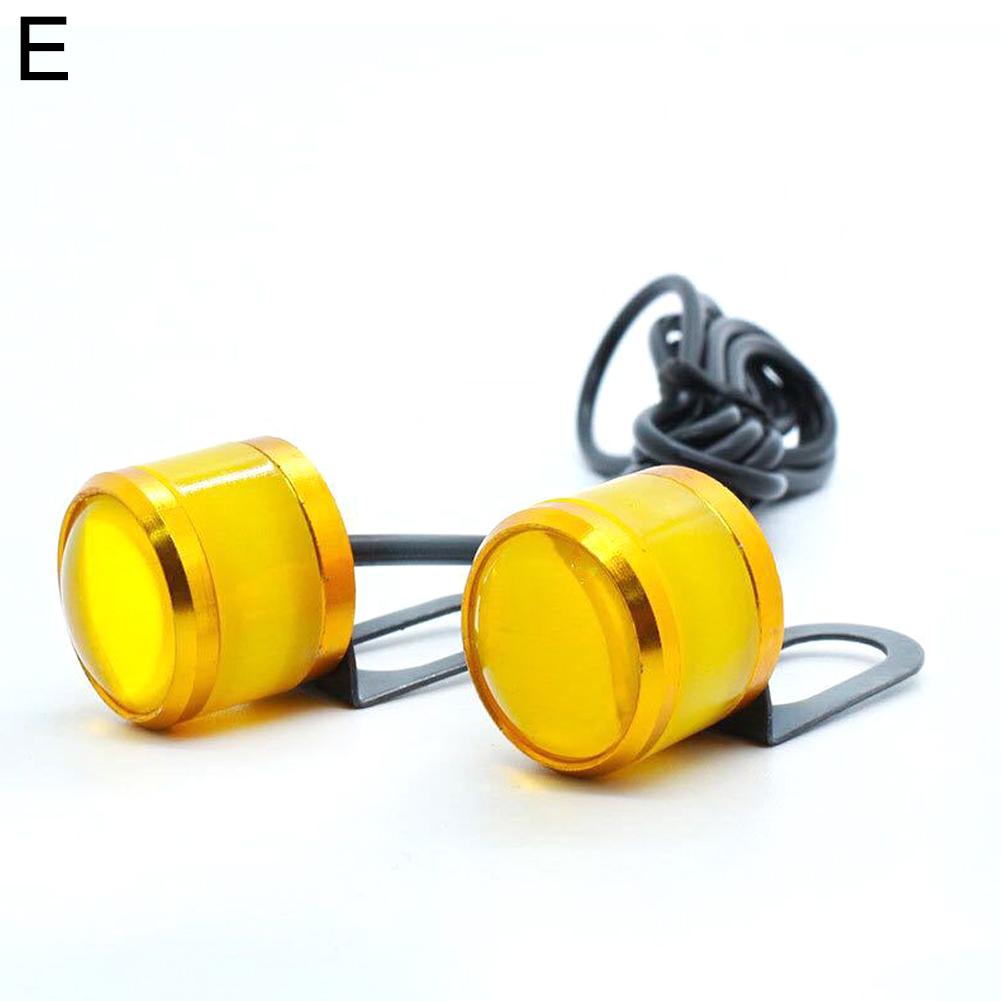 

1 пара красных синих стробоскопических фар для мотоцикла Eagle Eye, дневные ходовые огни, противотуманные фары, предупреждающие 12 В, фары заднего хода, мигающие лампы жёлтый