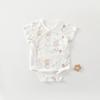 Bamboo Fiber Baby Jacquard Short Sleeve Summer Bodysuit Romper