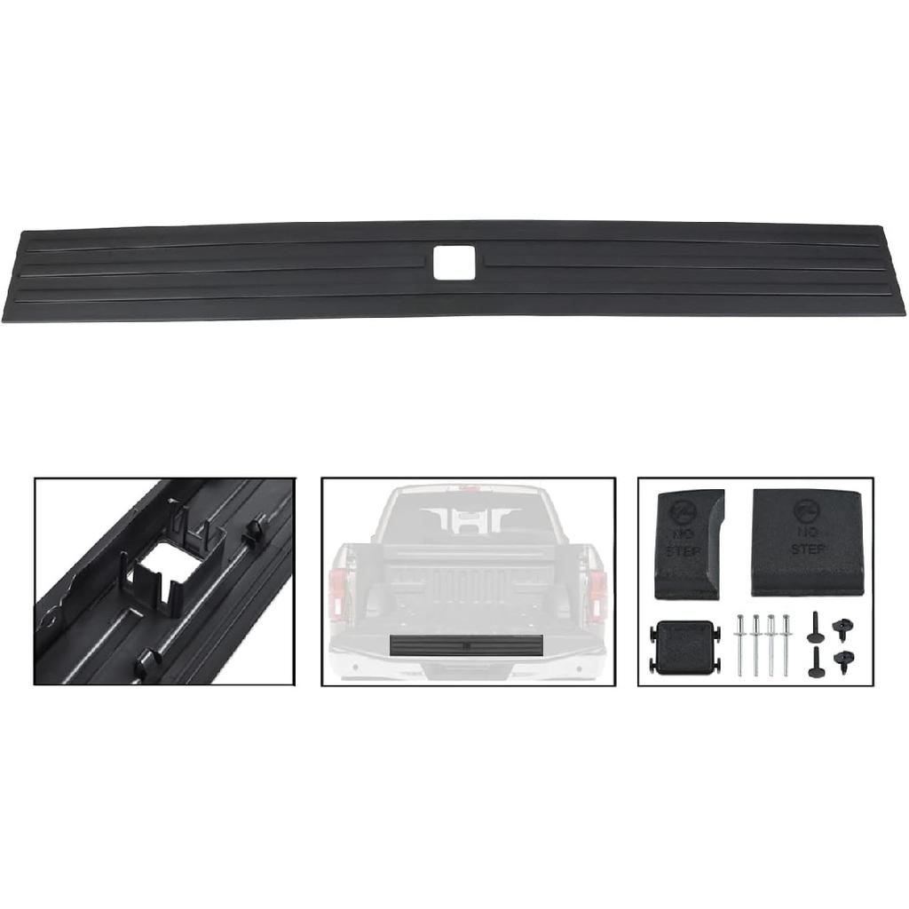 Compatible For Flexible Flex Step Center Tailgate Cap Mad Trim Molding With Release Button Ford F-150 F150 2015- FL3Z9940602B