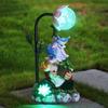 Home Decoration Accessories Garden Statues Sculptures Resin Gnome Figurine Solar Led Lights for Indoor Outdoor Patio Yard Lawn