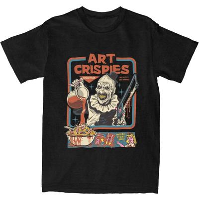 Art Crispies Clown Terrifier T-shirts Streetwear Polyvalent Coton Manches Courtes Hommes Femmes Élégant Harajuku Vintage Unisexe Hauts