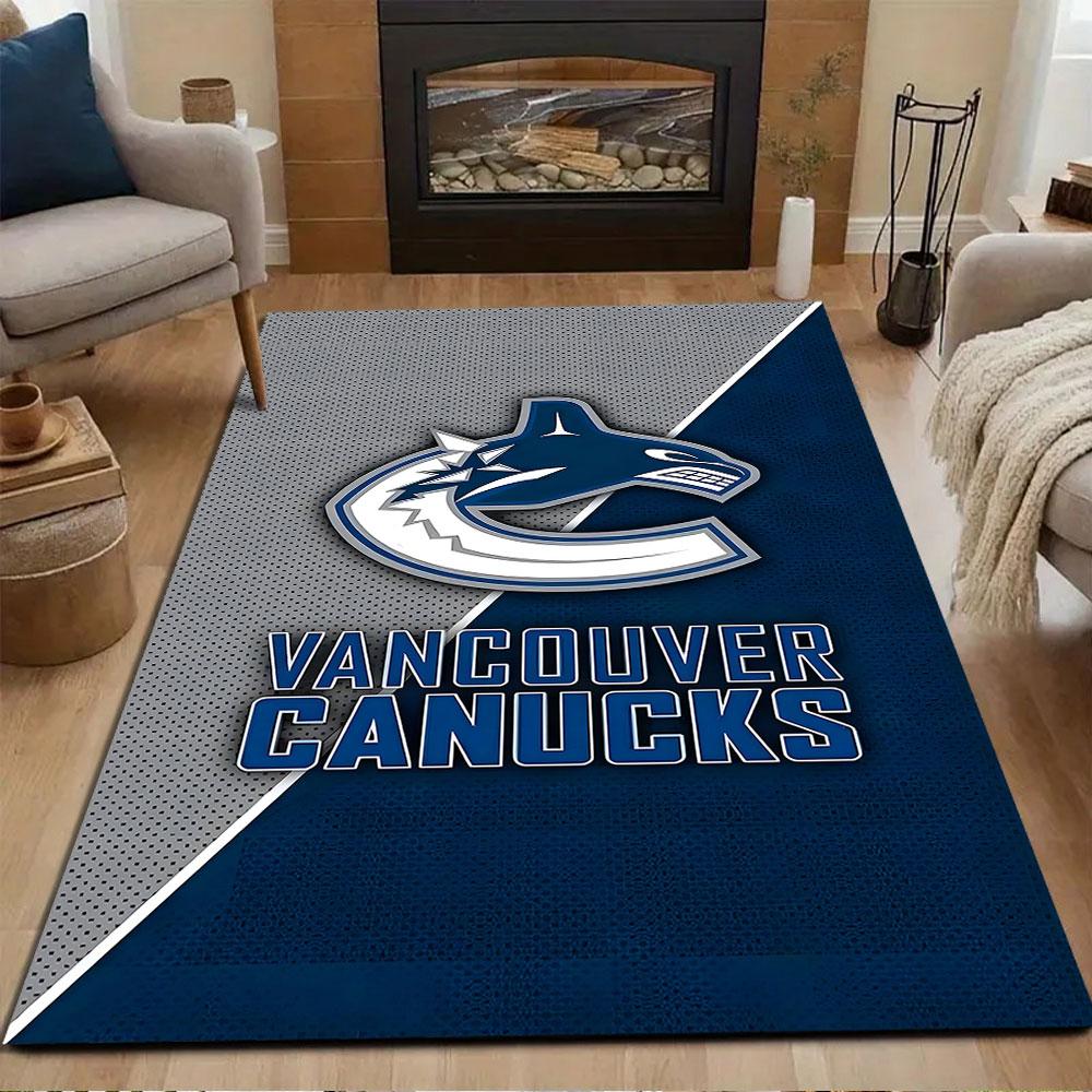 Vancouver Canucks Logo Rug Patterned carpet, non slip mat suitable for living room and bedroom sofas