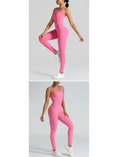 Seamless Outdoor Knit Yoga Jumpsuit - One-Piece Sport & Fitness Wear