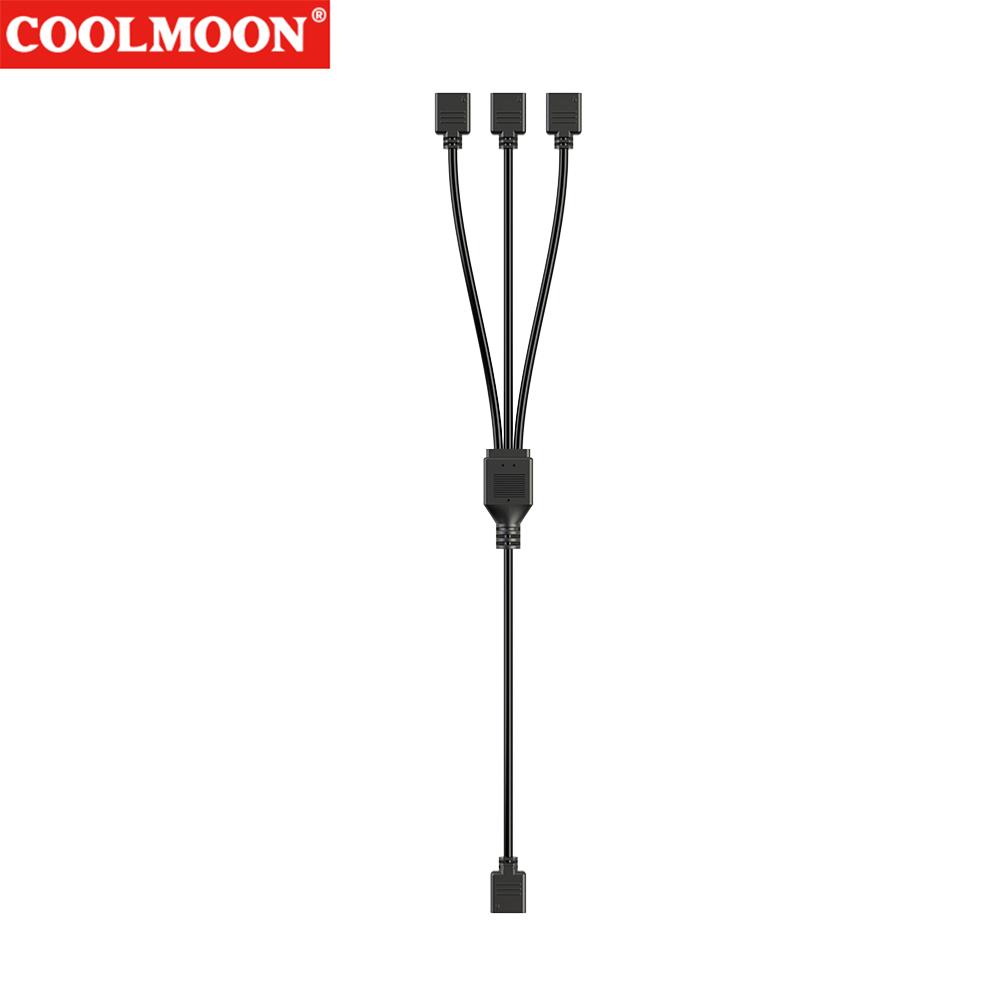 ARGB Splitter Hub 5V 3PIN Connector 1 To 2/3/4 Chassis Fan Splitter Synchronization Tensile Resistant for PC Light Strip Fans
