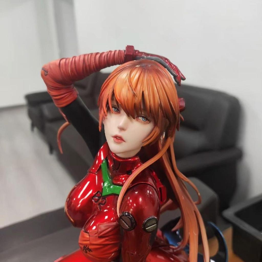 EVA  Asuka Anime 1/4 Sitting Posture Magnetic Suction Neon Genesis Evangelion GK Toys Action Figure Model Figurines Toys Gift