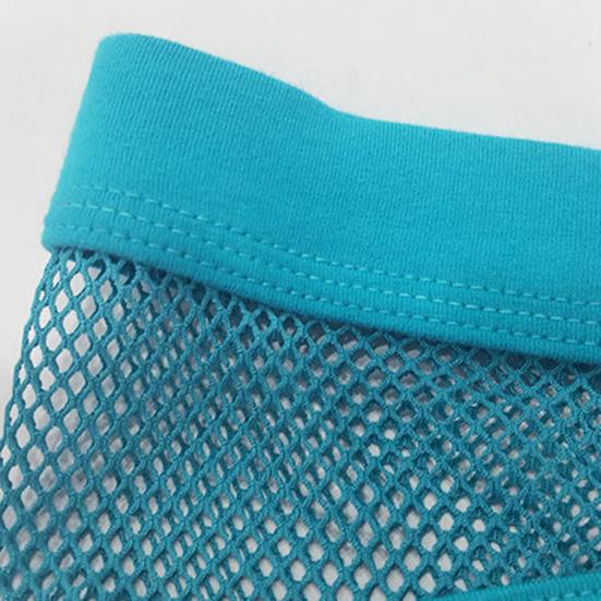 Soutong Mesh Erkek Külot Seksi Polyester Elastik Bel Boxer Külot Ev İçin