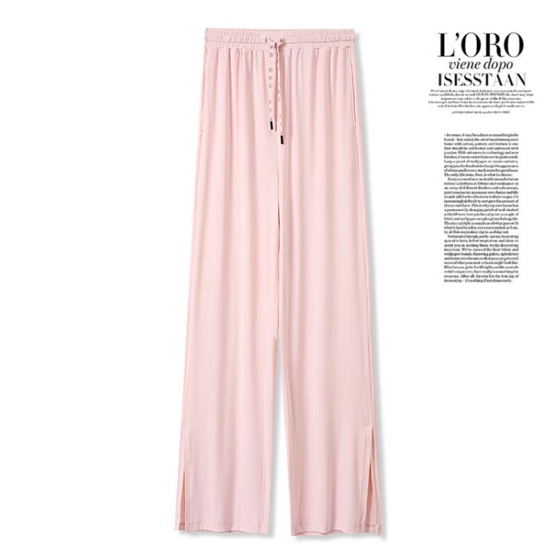 WEZHO Women s Ice Silk Wide-Leg Pants