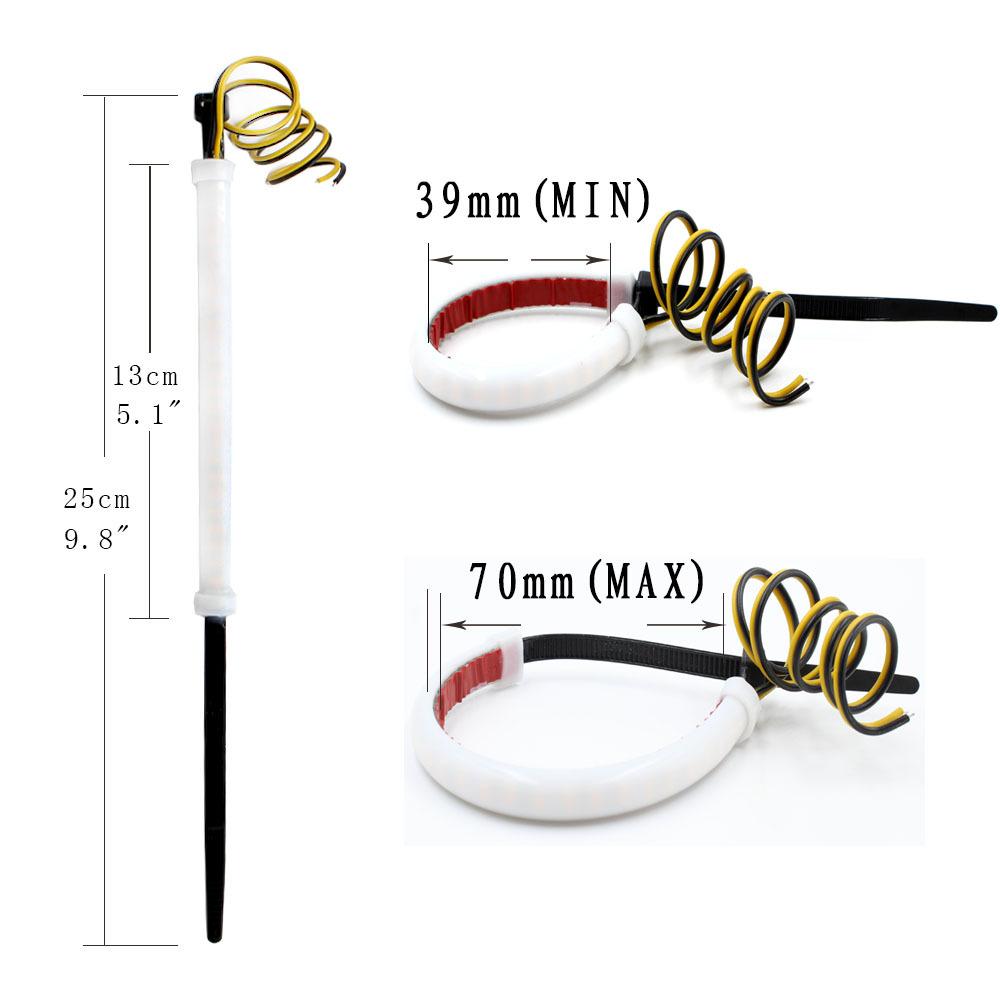 Motorcycle Ring Turn Signal Silicone Daytime Running Light Harley Turn Signal Shock Absorber Front Fork Light Yellow Led Moto