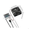 Cabinet Fan Thermostat Set Low Noise Temperature Control High Ventilation Electrical Box