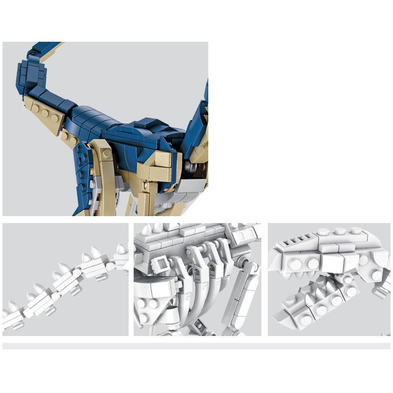 Jurassic Park Spielzeug Dinosaurier Fossil Velociraptor Tyrannosaurus Skelett Modell Bausteine Ziegel Kits Geburtstag Geschenk für Kinder Kinder