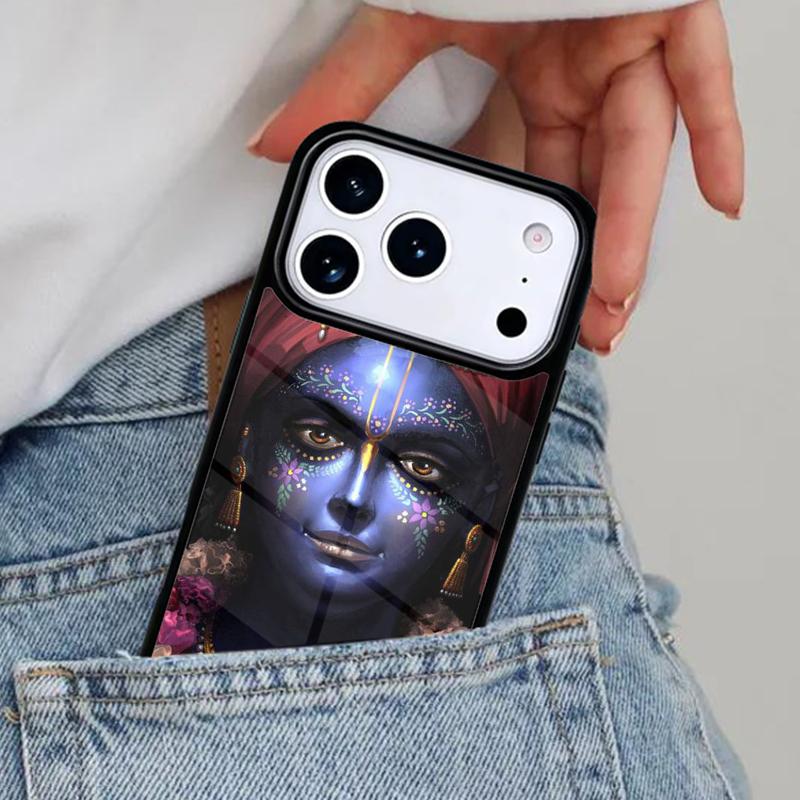 Indian God Lord Krishna Phone Case for iPhone 16e 15 14 13 12 17 Pro Max Plus Air 17pro Cover Coque
