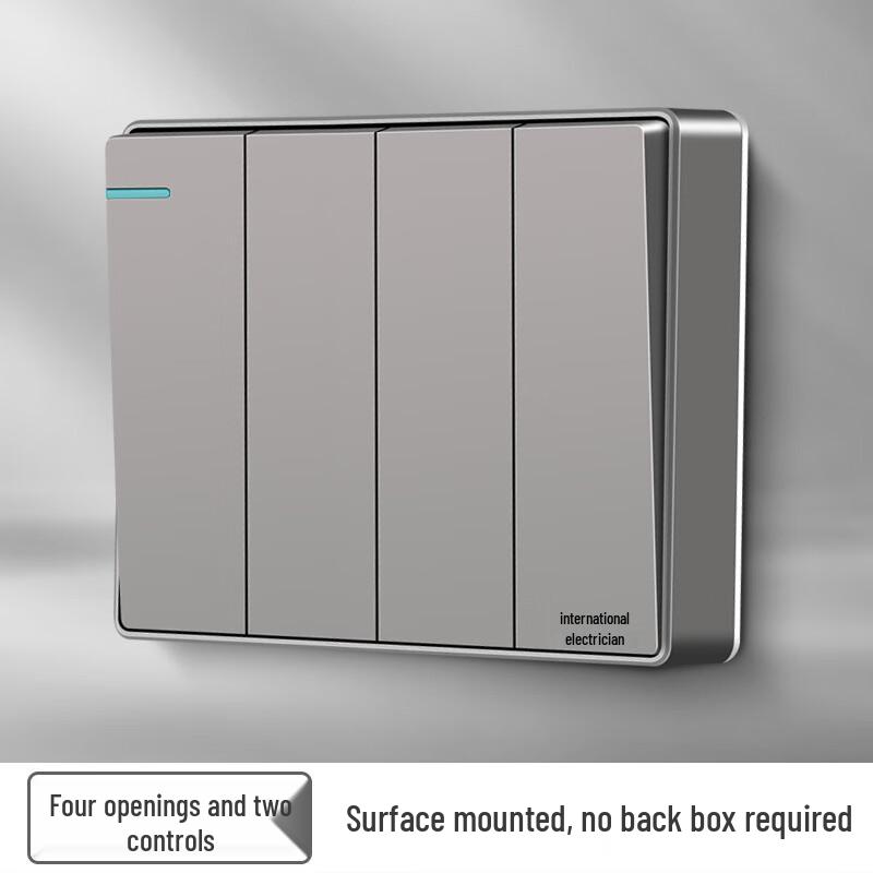 

Ruitaitai International Surface-Mounted Wall Switch Panel CN plug (adapter included)