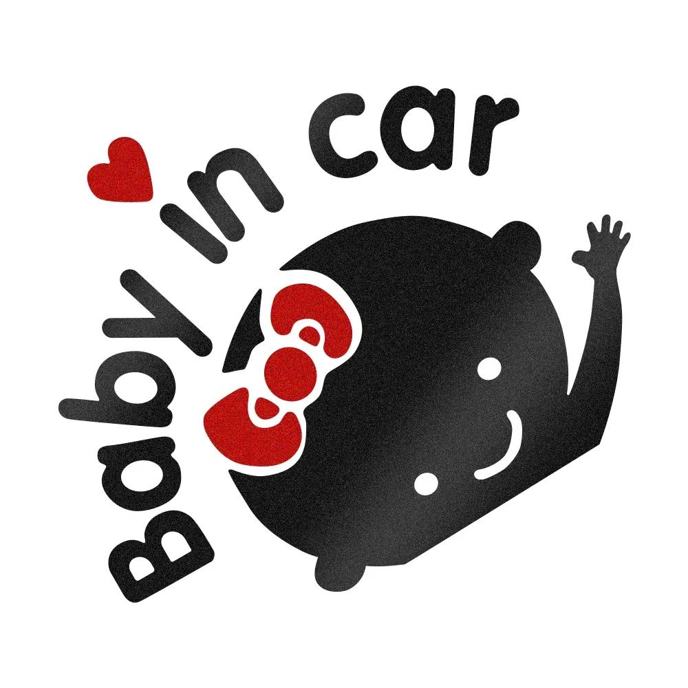 Car Sticker Cartoon Funny KIDS BABY IN CAR Sticker Auto Window Glass Body Personalized Creative DIY Warning Sign Car Decoration