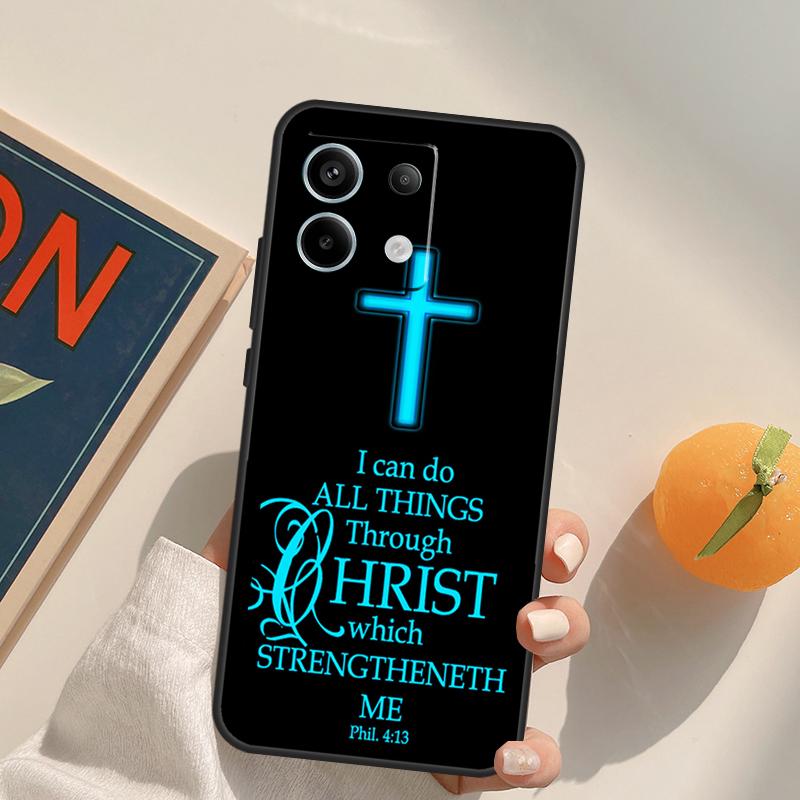 Christian Jesus Christ Bible Verse Funda For Xiaomi Redmi Note 14 13 Pro 9 10 11 12 9S 10S 11S 12S Redmi 13C 10C 12C 14C Case