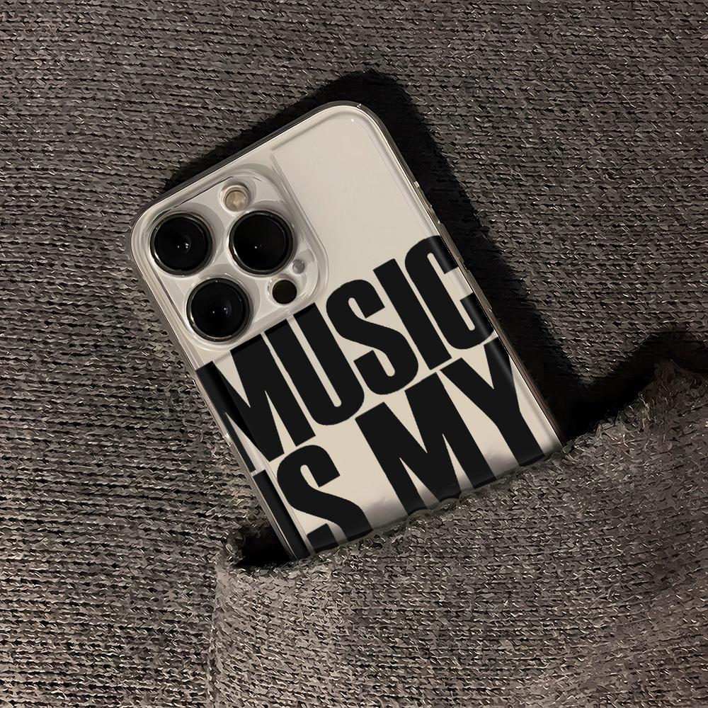 Music Is My Drug Phone Case For IPhone 17 17Air 11 12 13 14 15 16 Pro Max 14 15 16 Plus Shockproof Silicone Clear Bumper Cover