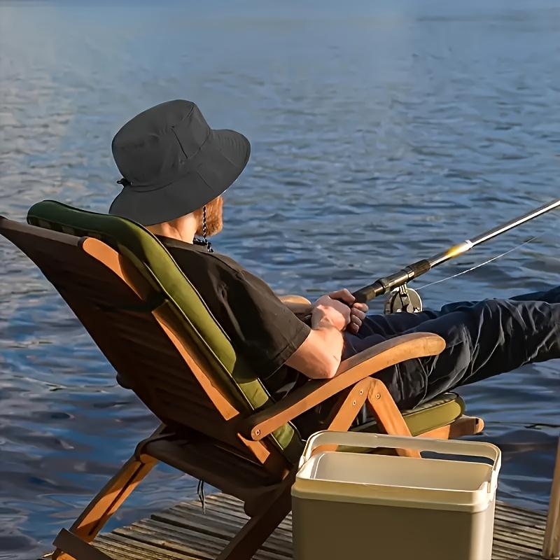 1 Składany kapelusz wędkarski Cztery Pory Roku, Wielofunkcyjny wysokiej jakości kapelusz wędkarski outdoorowy ze ściągaczem, Szybkoschnący kapelusz przeciwsłoneczny odpowiedni