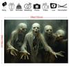 2D Creepy Ghost Zombie Backdrop Dark Haunted Halloween Party Banner