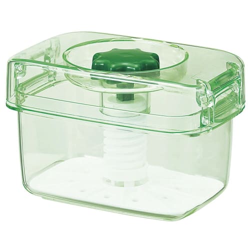 Shinki Gosei Tombo Pickle Storage Container, 1.57 Liters, Easy Pickling, Easy to See Contents, Skeleton Green, K16, 20cm Wide x 12cm Deep x 13cm High,