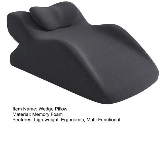 Yousheng Couples Pillow Wavy Wedge Pillow for Chest Back Relief Memory Foam Butt Cushion Ergonomic Posture Support Multi-Functional Bed Pillow