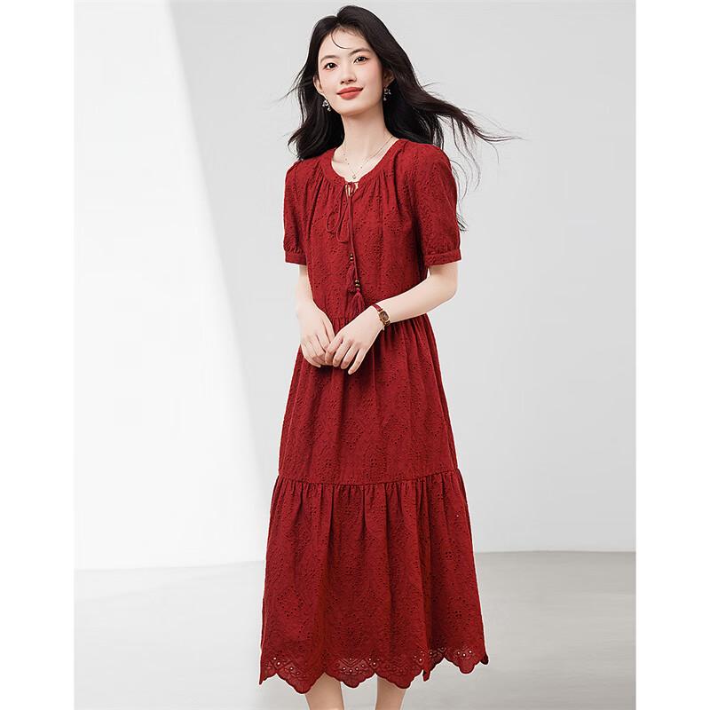 Xin Fei Yu 2026 Summer Embroidered A-Line Maxi Dress