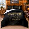 Tištěný 3dílný povlak na peřinu Vzor Led Zeppelin Prostěradlo Povlak na polštář Pro dekoraci ložnice