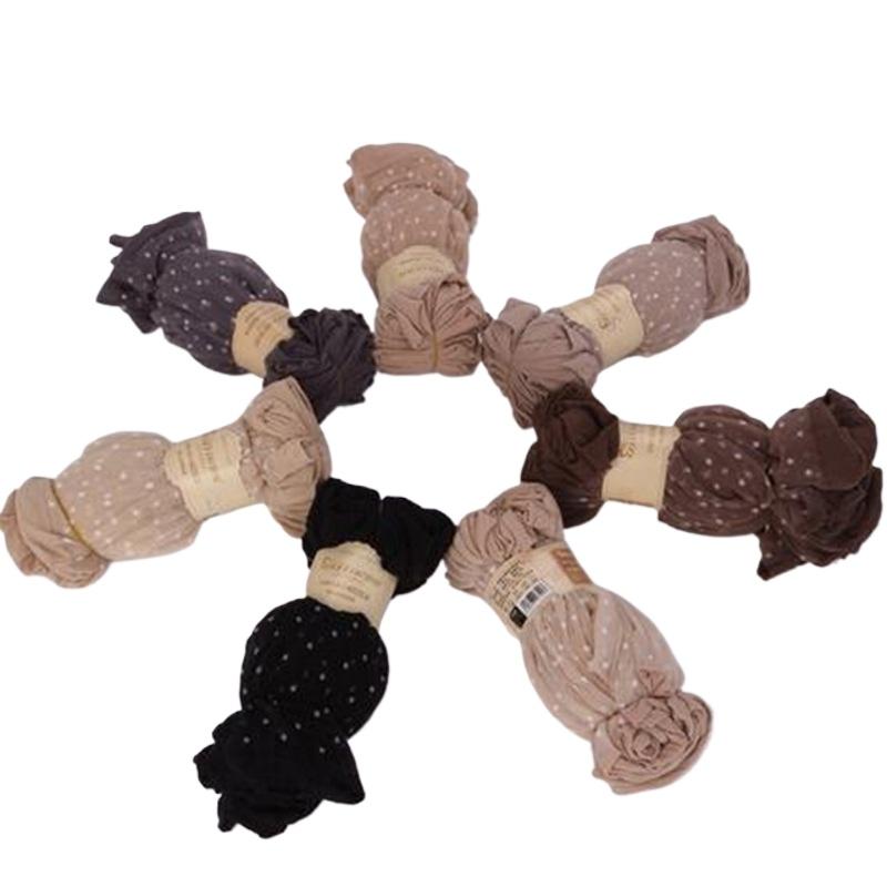 10 Pairs Women's High Elastic Thin Socks Lot Breathable Silk Seamless Socks Balck Beige Coffee