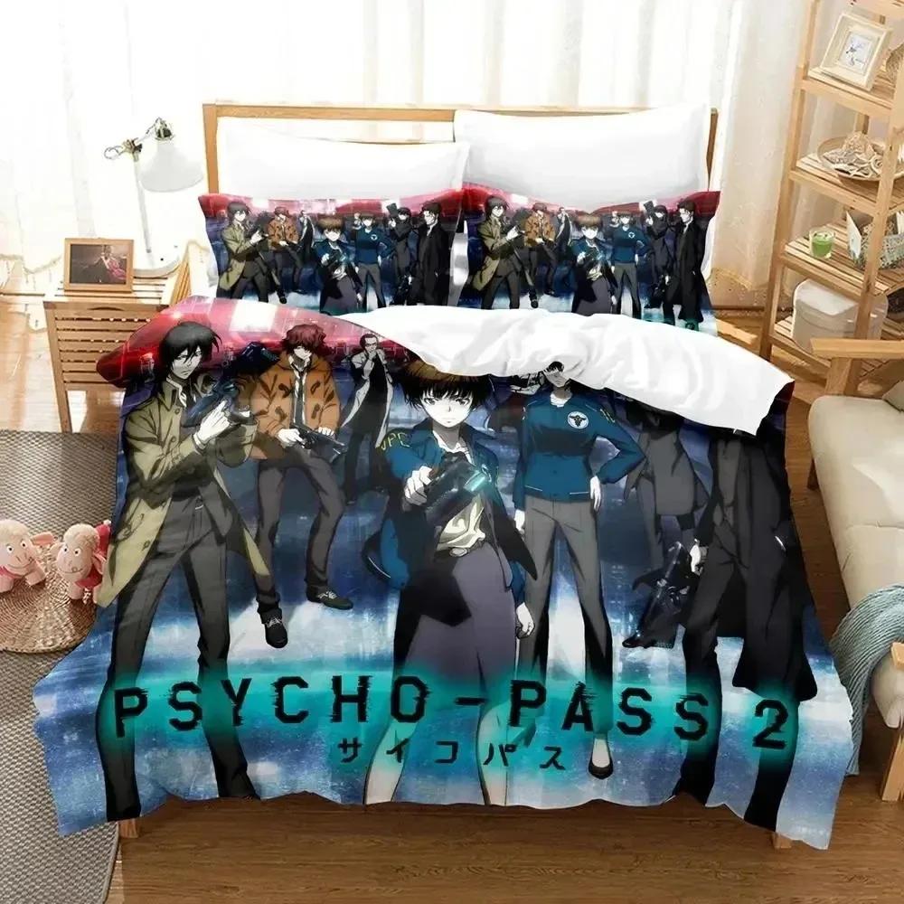 Comforter Anime Psycho Pass Bedding Set Bed Set Comforter King Queen Size Boys Adult Bedding Set