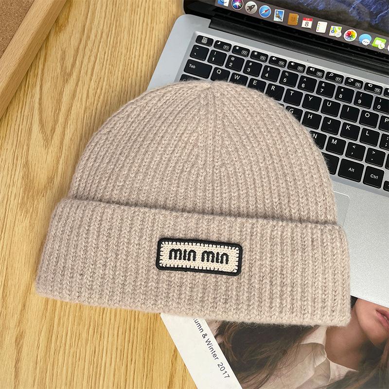 Spring and Autumn Outdoor Warm Ear Protection Versatile Face Small Wool Knitted Hat Women