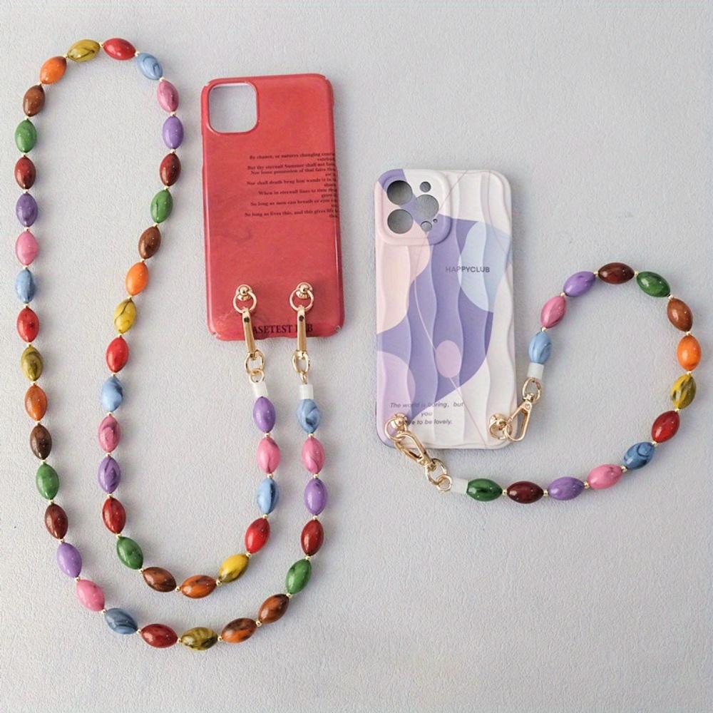Multipurpose Beaded Pearl Strap Phone Chain Anti-lost 42cm Crossbody Bag Chain Sling 120cm Doll Chain Bag Accessory