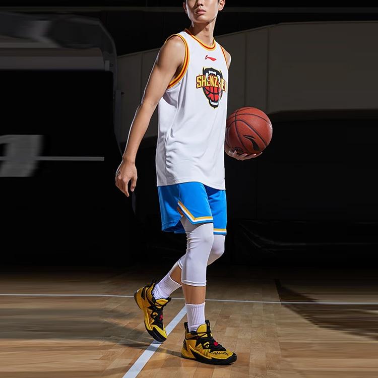 Li Ning Professional Basketball Collection Basketball Jerseys Men's White Moderate Straight Fit AAYR475-1