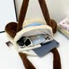 Cartoon  Headmaster Dog Handheld Underarm Bag Portable One-Shoulder Dual-Purpose Sweet Large-Capacity Plush Crossbody Bag