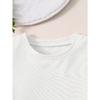 Kids Summer Crew Neck Short Sleeve T-Shirt with Cartoon Mermaid Print