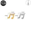 Fashionable Zirconia Ear Stud: F136 Titanium Style