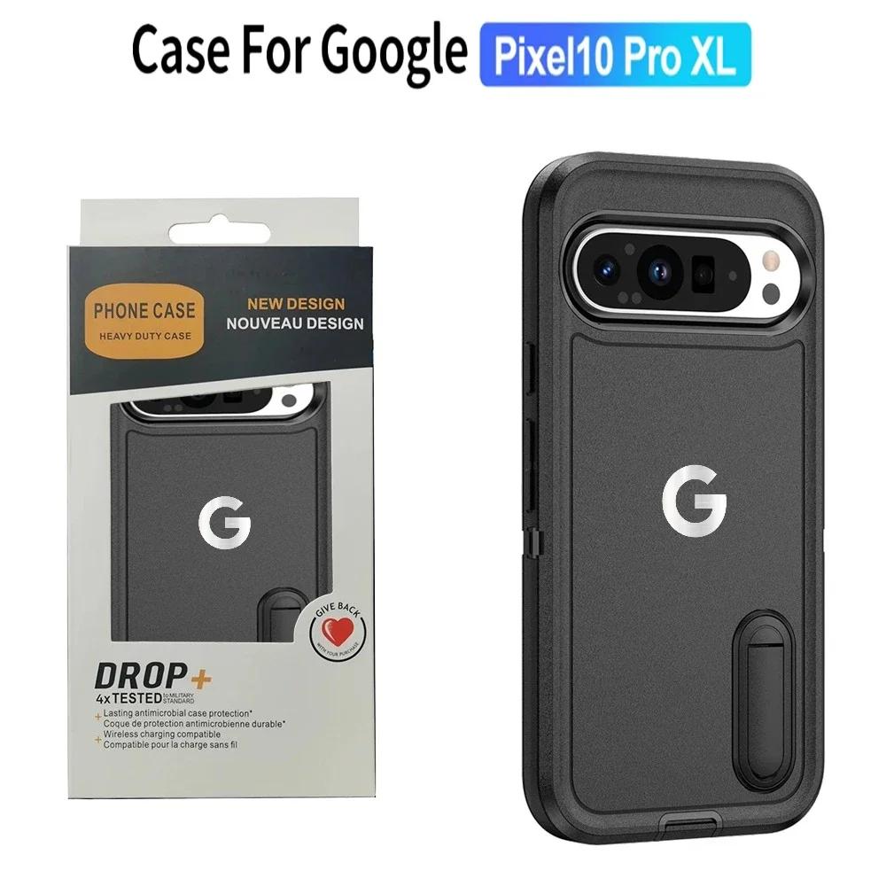 Husă 3IN1 Defender Heavy Duty cu Suport Invizibil pentru Google Pixel 10 9 Pro XL Armor Ott Box Hard Rezistentă la Căderi Husă de Protecție