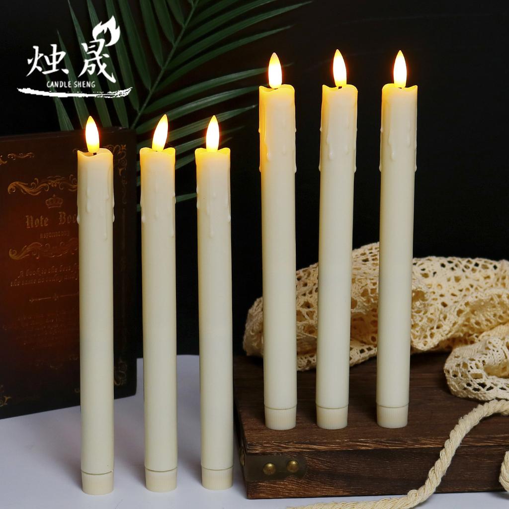 6Pack Valentine's Day Wedding Glow Tea Candles Religious Christmas Party Supplies Home Decoration LED Candle Lights