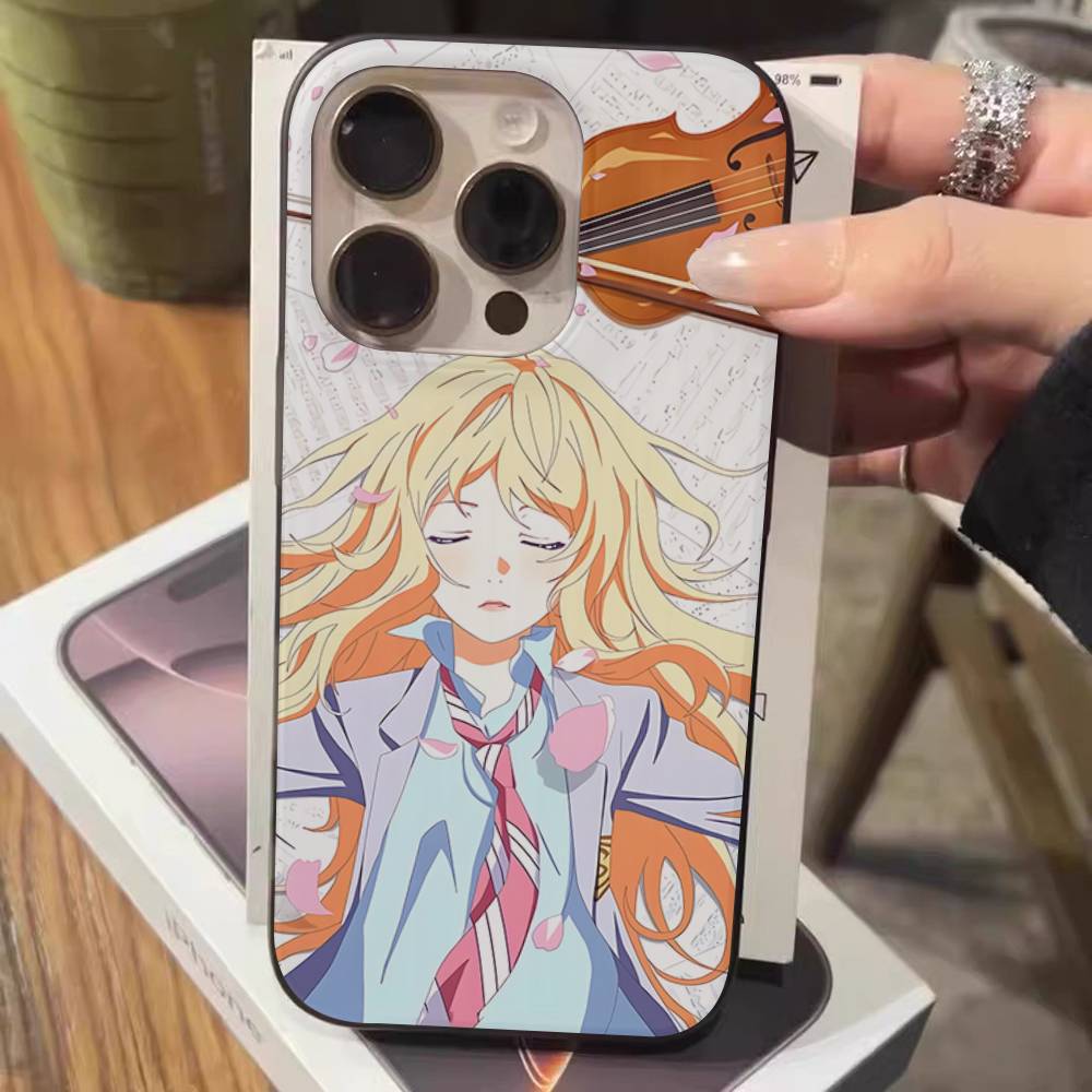 Your Lie In April Phone Case For IPhone 17 16 15 14 Plus 13 12 11 Pro Max Pro Wave Corrugated Cover