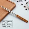 Beech Wood Handle Stainless Steel Western Tableware Steak Dessert Coffee Cooking Knife Fork Spoon Dinning Room Creative