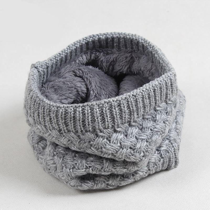 Used [New] [Laisve] Knit Snood with Fleece Lining for Women, Neck Warmer, Fluffy Scarf, Fur Stole, Soft, Thick, Warm, Plain, Cozy, Cold Protection,