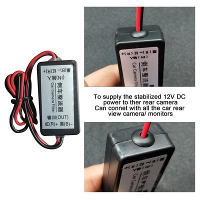 12V DC Power Relay Capacitor Filter Rectifier for Car Rear View Backup Camera Auto Car Eliminate Interference Connector
