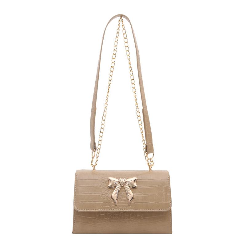 Piccola Cravatta a Papillon Quadrata Borsa a Tracolla Semplice ed Elegante a Spalla Singola