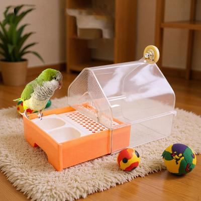 Hanging Bird Bath with Feeder Bathtub House for Canaries Finches