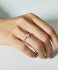 Helene Jewelry 14K Cotton Flower Cubic Clover Chain Gold Ring (Type A)