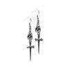 New Gothic Vampire Bat & Sword Earrings: Perfect Halloween Gift for Bat Lovers