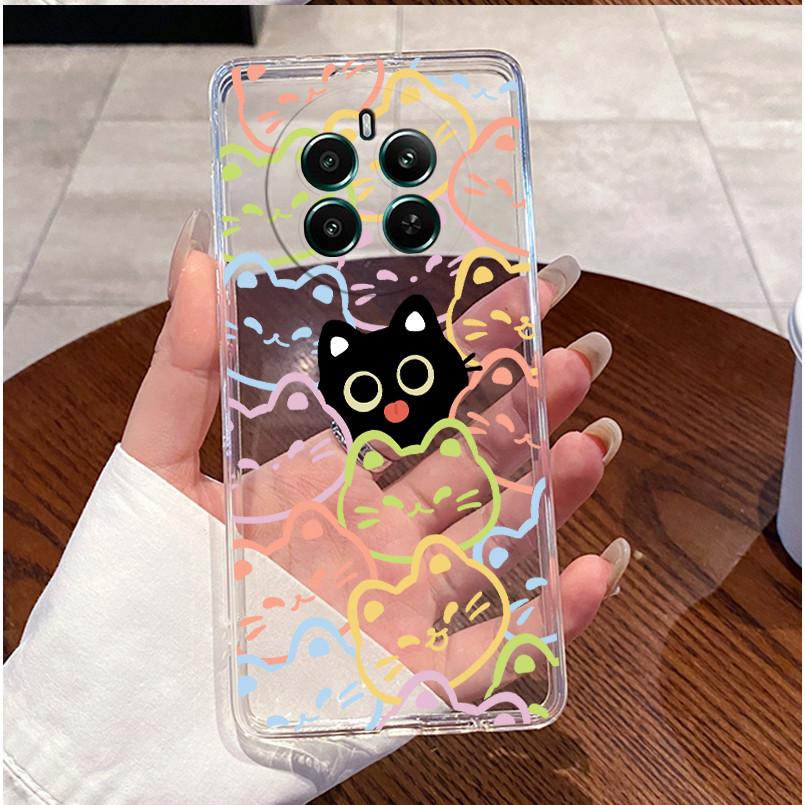 For Realme 12 4G Case RMX3871 Luxury Cute Love Rabbit Cartoon Funny Clear TPU Soft Silicone Back Cover For Realme12 4G Cases