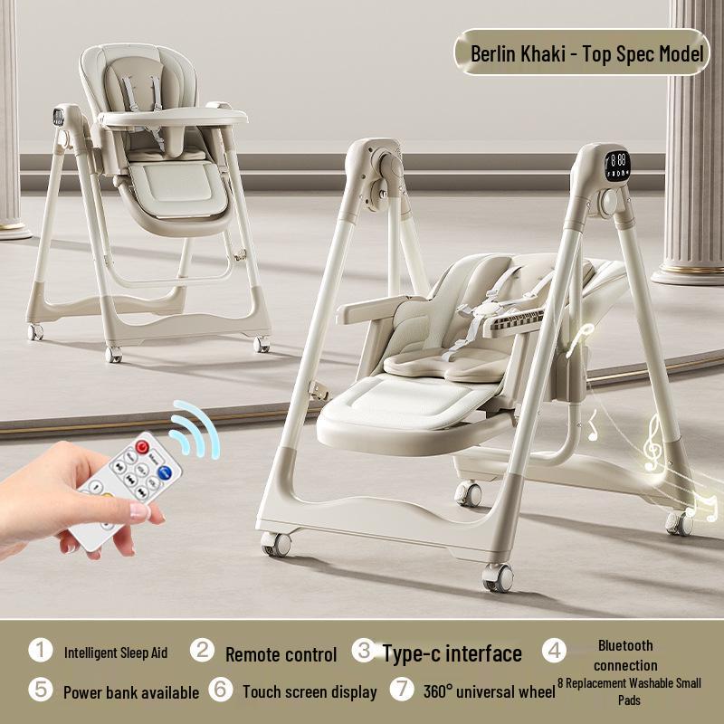 Smart Foldable Baby Dining Chair & Reclining Bassinet