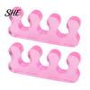 Soft Toe Stretcher 1 Pair Separator for Overlapping Toes, 3-Hole Blue Gel Bunion Corrector, Elastic SEBS Foot Spacer Hallux Valgus, Straightener Women